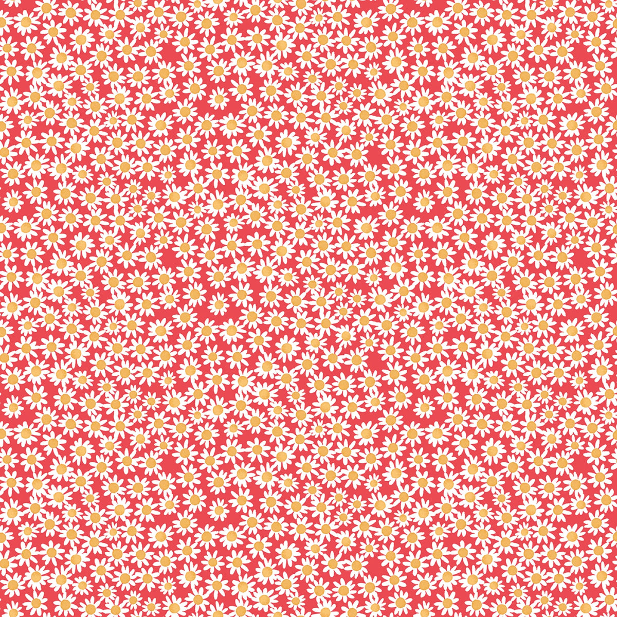 Floral Charms - Daisies Raspberry