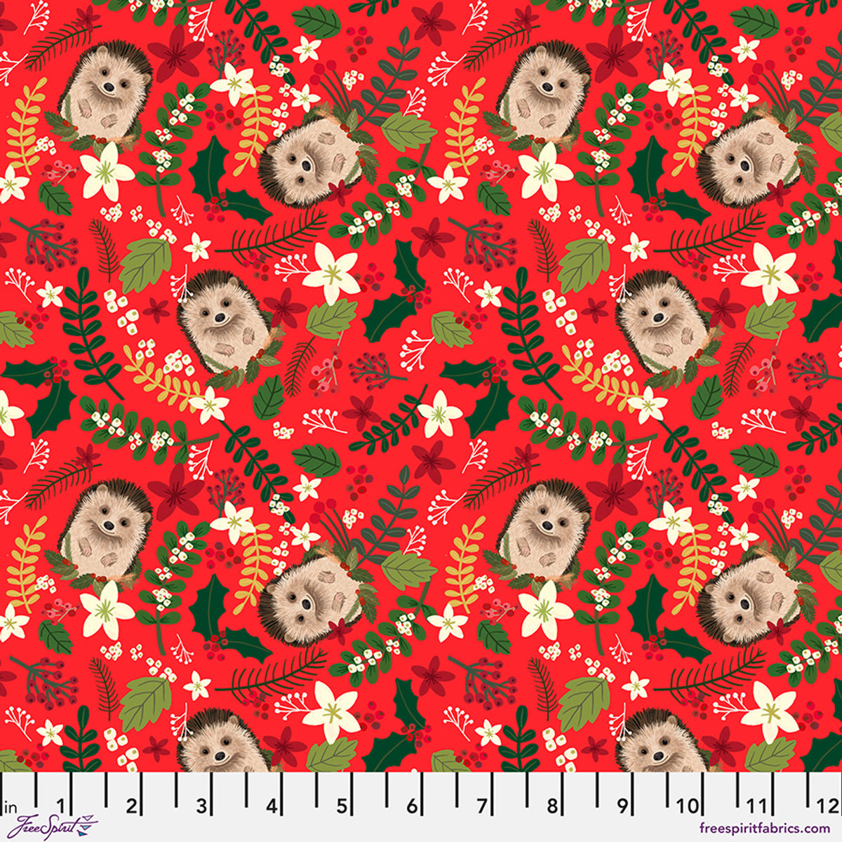 Christmas Cabin - Hedgehog Red