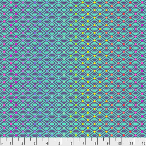 Tula Pink - Hexy Rainbow Peacock