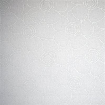 108in Wide - White on White flowers