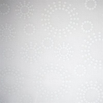 108in Wide - White on White bursting circles