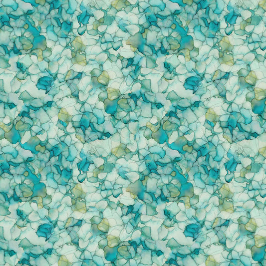 Flight of Beauty - Petal Mosaic - Aqua