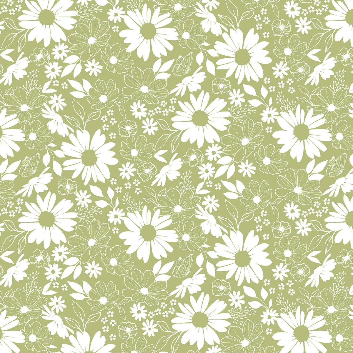 Juliette - Green Floral Toile