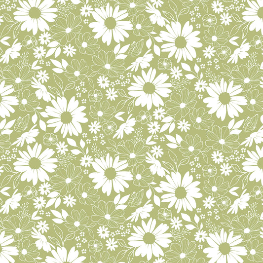Juliette - Green Floral Toile