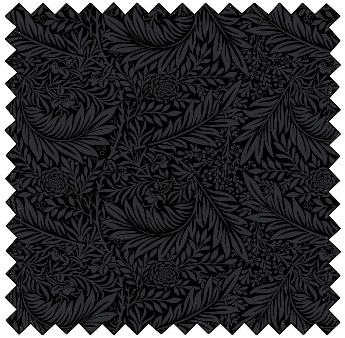 108" Wideback - William Morris Larkspur - Black