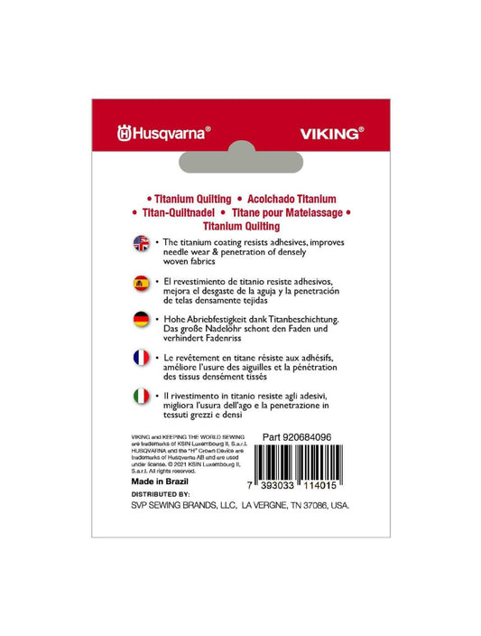 HV Titanium Quilting Needles 90/14  5pc