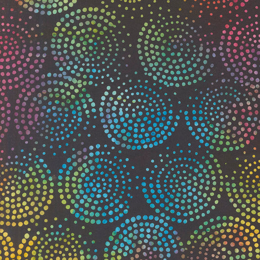 Echo Batiks By Moda – Rainbow Midnight Swirl
