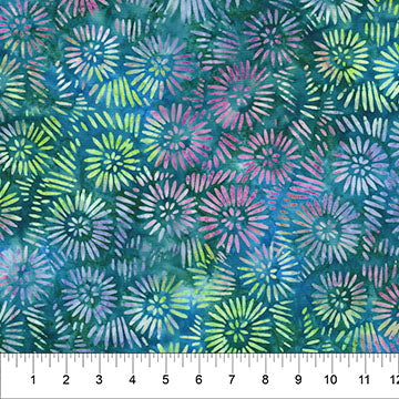 Banyan Batiks - Jasmine Jewels - Avocado Daisy