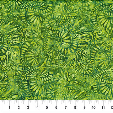 Banyan Batiks - Jasmine Jewels - Olive Paisley