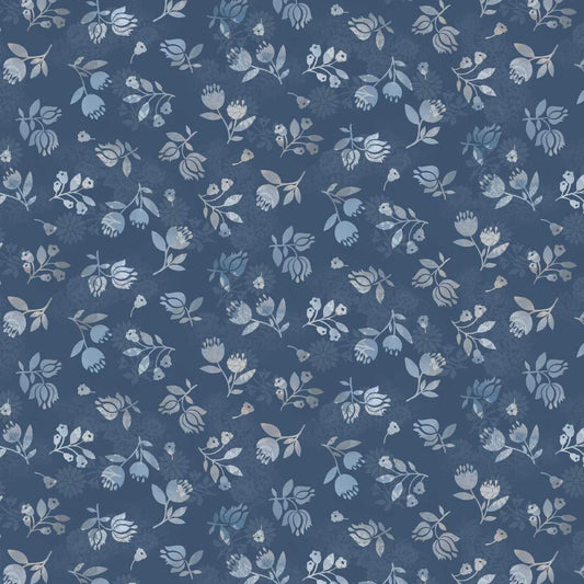 Kindly Yours - Shaded Flowers - Medium Denim