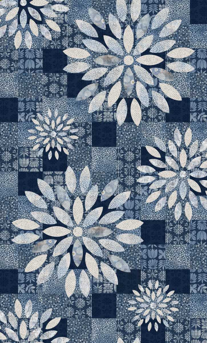 Kindly Yours - Denim Dahlia Patch