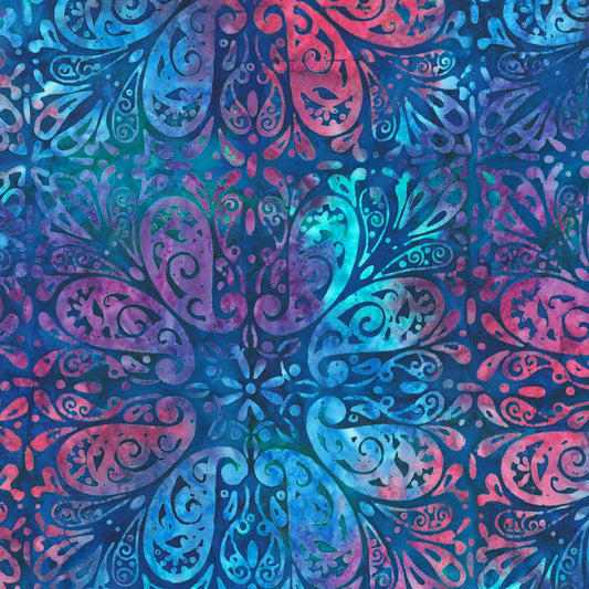 Paisley Bouqet Batik - Azure