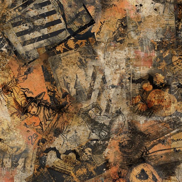 Scary Spice - Butterscotch Paper Collage