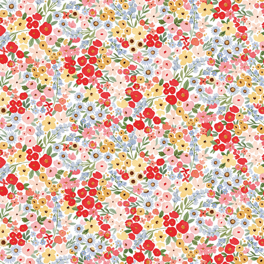 Floral Charms - Happy Ditsy Floral White