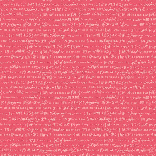 Floral Charms - Pretty Words Raspberry