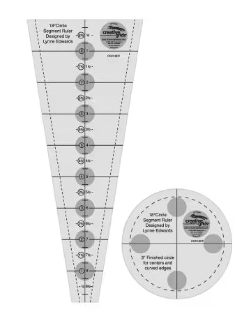 Creative Grids Quilt Ruler 18 Degree Dresden Plate