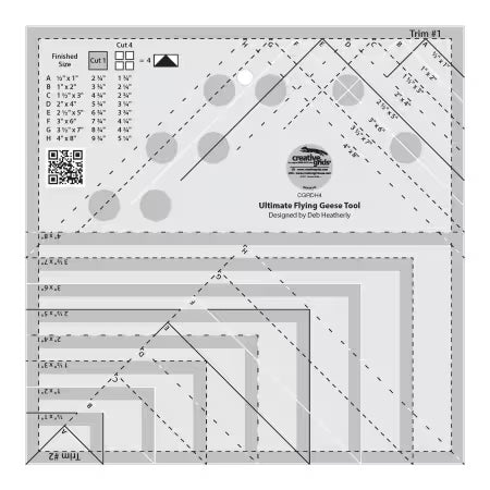 Creative Grids Quilt Ruler Ultimate Flying Geese Tool