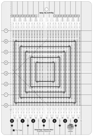 Creative Grids Quilt Ruler Stripology® Quarters Mini