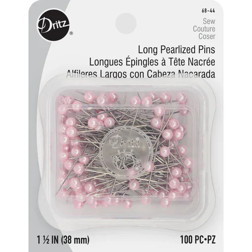 Dritz 1-1/2" Long Pearlized Pins, Pink, 100 pc