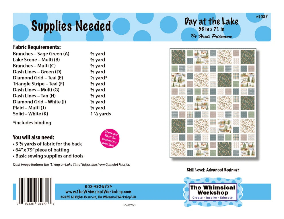 The Whimsical Workshop - Day at the Lake Quilt Pattern