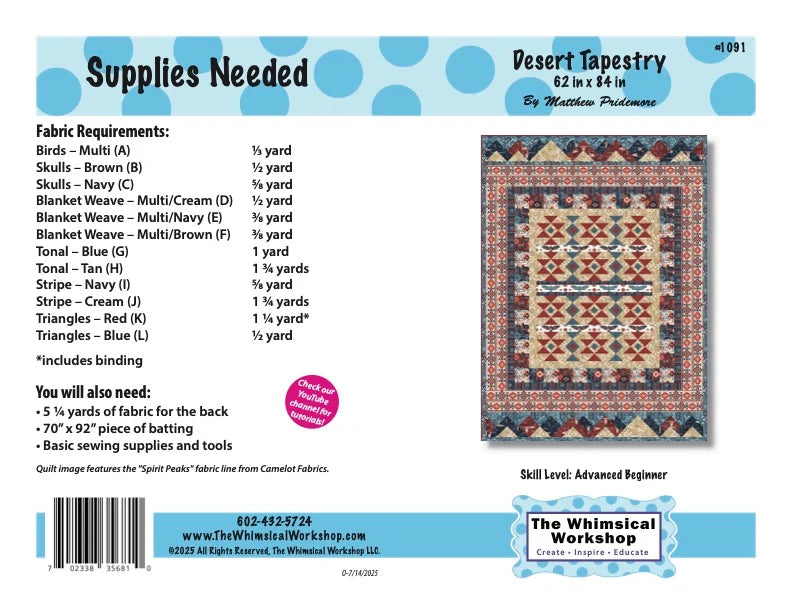 The Whimsical Workshop - Desert Tapestry Quilt Pattern