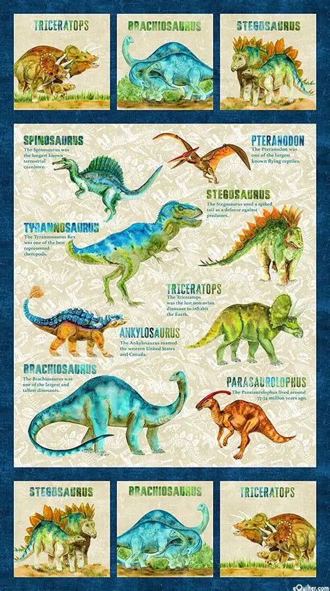 Dino Roar - Dino Panel Multicolour