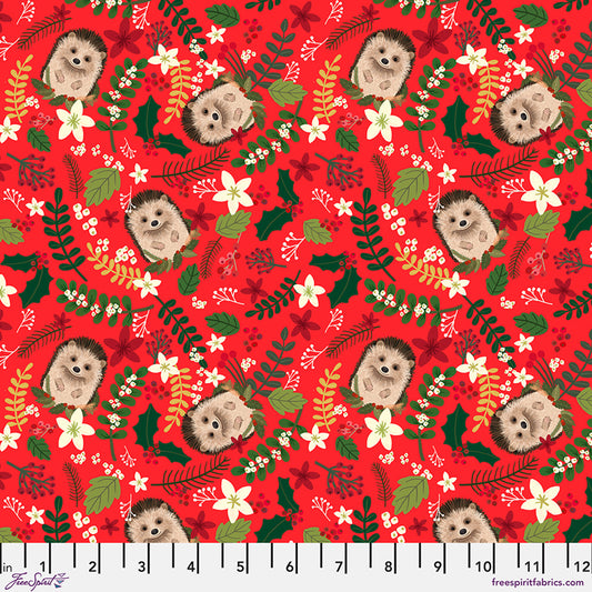 Christmas Cabin - Hedgehog Red