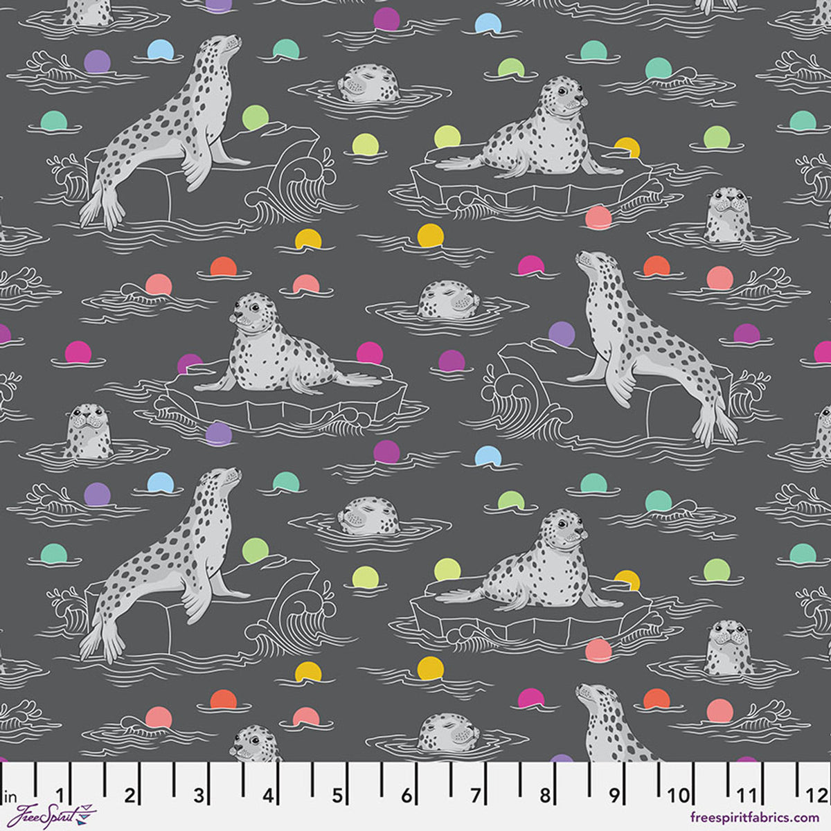 Tula Pink - Graywork - Seal the Deal - Carbon