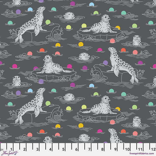 Tula Pink - Graywork - Seal the Deal - Carbon