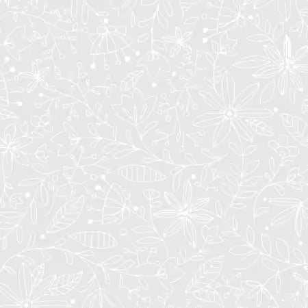 Outline Floral White on White