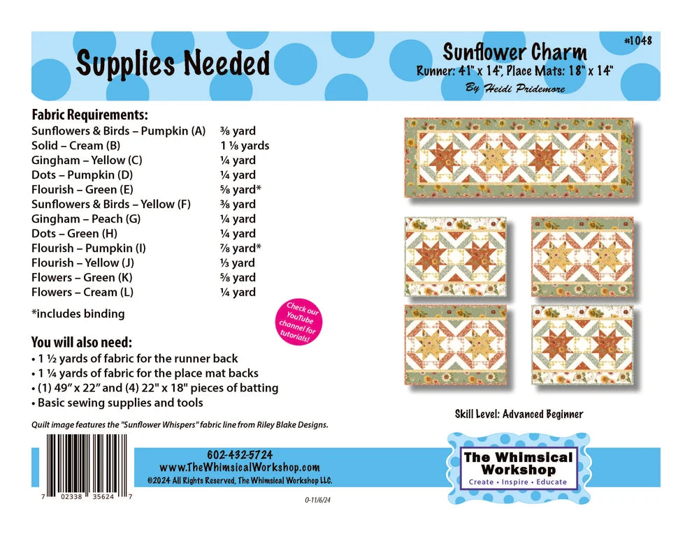 The Whimsical Workshop - Starburst Table Set Pattern