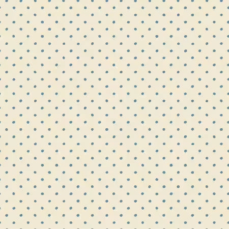 Cottage Flowers - Cream/Blue Dot