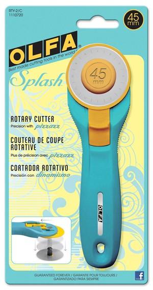 OLFA Splash Rotary Cutter - 45 MM - Aqua