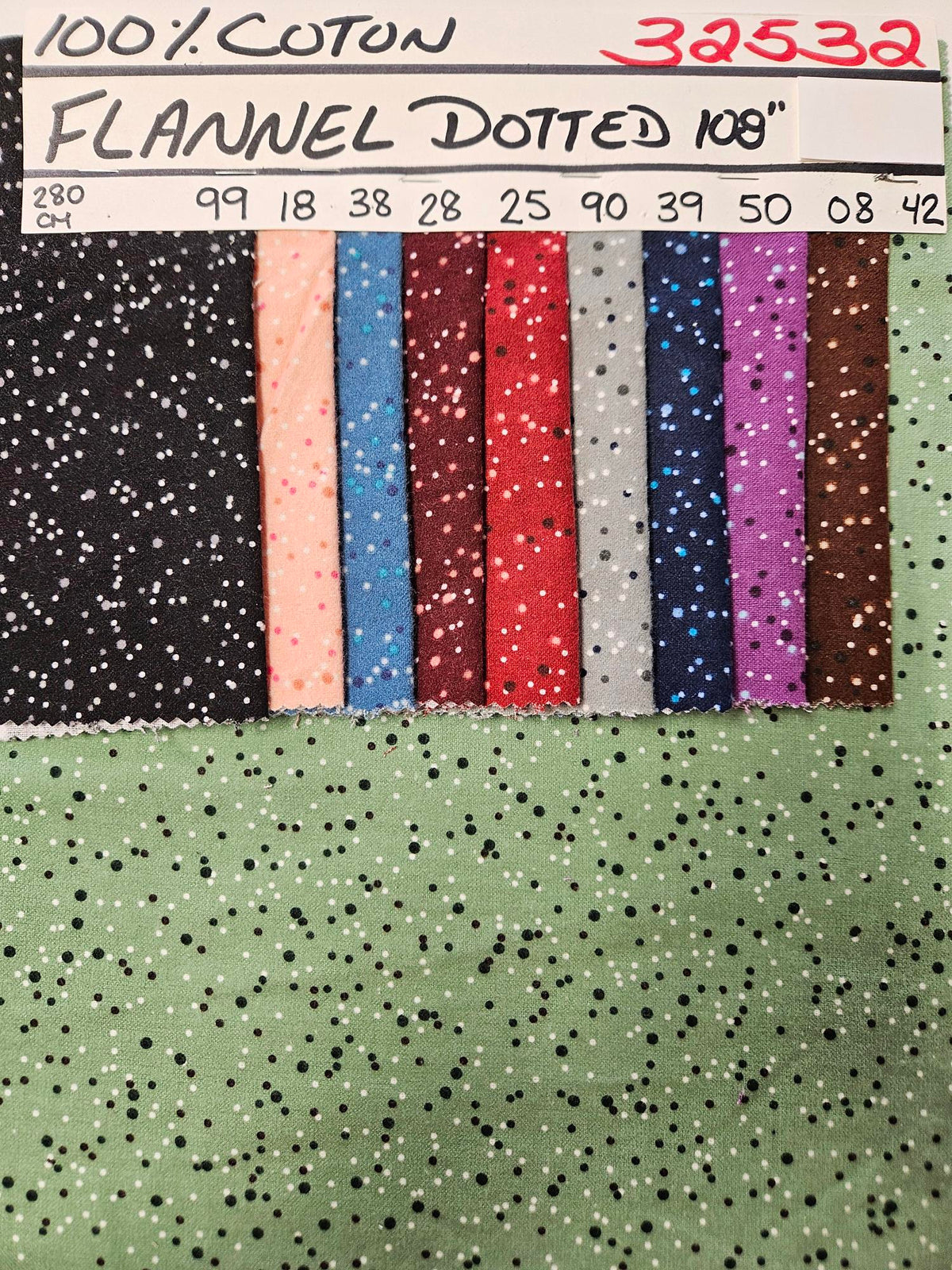 Dotted Black 108" wideback