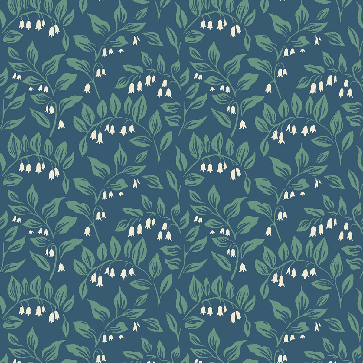 Cottage Flowers - Navy Solomon's Seal